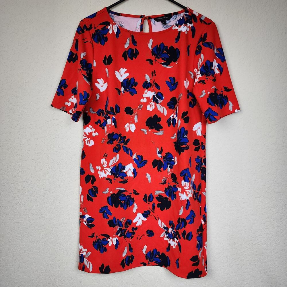 Banana Republic Size 4 Red Floral Dress